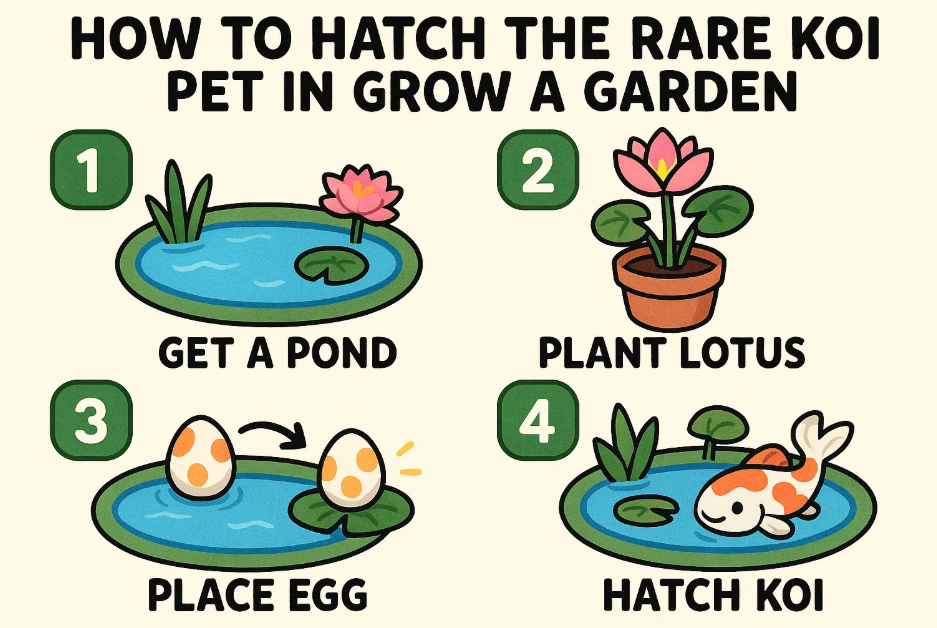 How to Hatch the Rare Koi Pet in Grow A Garden